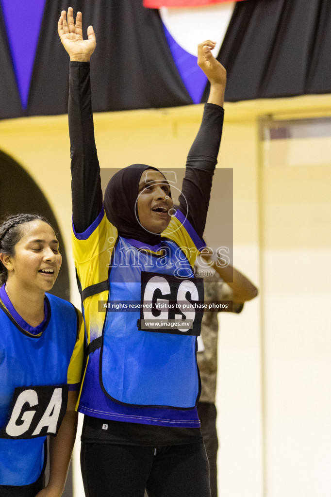 Club Green Streets vs Kulhudhufushi Y&RC in the 1st Division Final of Milo National Netball Tournament 2022 on 22nd July 2022 held in Social Center, Male', Maldives. Photographer: Shuu / images.mv