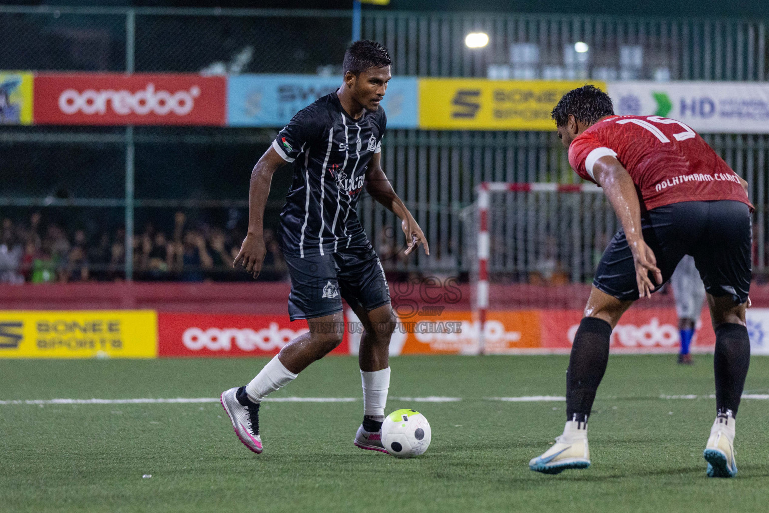 HDh Nolhivaran vs HDh Nolhivaranfaru in Day 18 of Golden Futsal Challenge 2024 was held on Thursday, 1st February 2024, in Hulhumale', Maldives Photos: Nausham Waheed, / images.mv