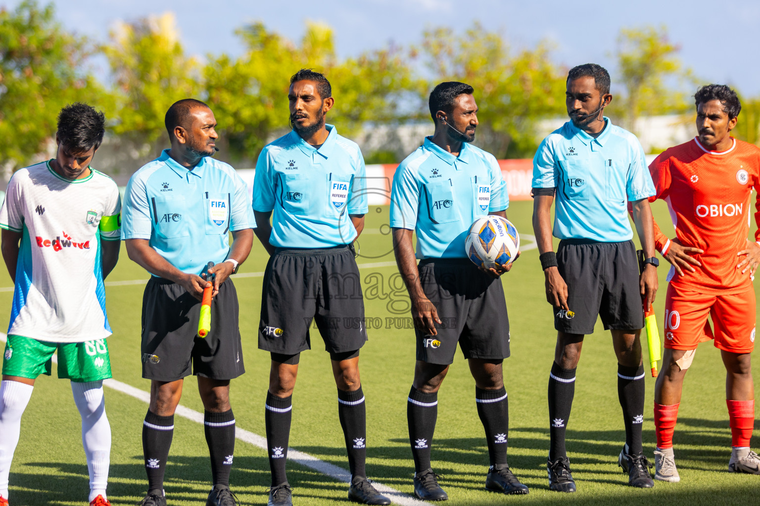 Huss Songun Football Team vs CC Sports Club in Day 2 of Eydhafushi Cup 2025 held in Eydhafushi Football Stadium at B. Eydhafushi, Maldives on Saturday, 6th September 2025. Photos: Mohamed Mahfouz Moosa / images.mv