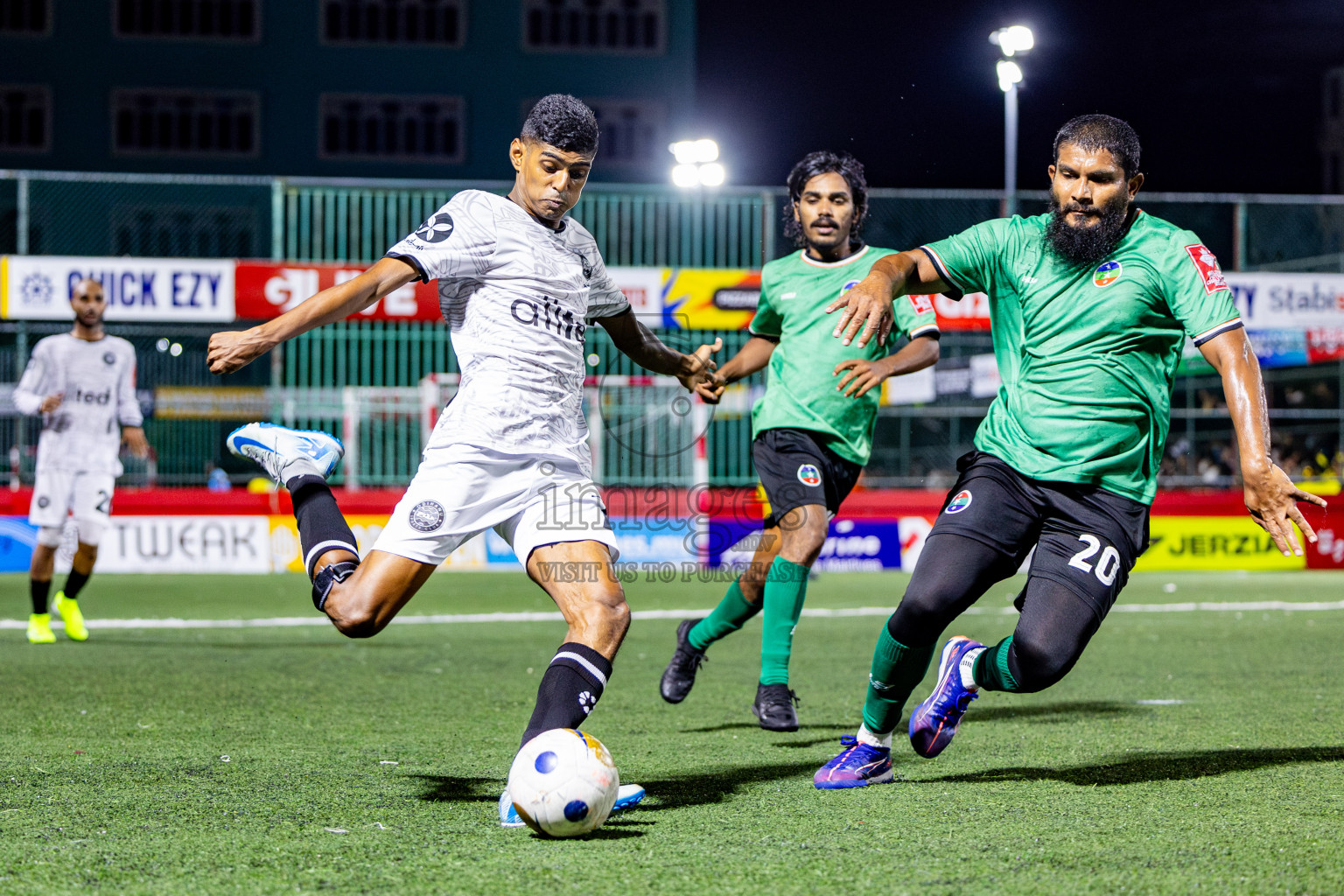 GDh Madaveli VS GDh Thinadhoo in Day 7 of Golden Futsal Challenge 2025 was held on Saturday, 11th January 2025, in Hulhumale', Maldives Photos: Nausham Waheed / images.mv