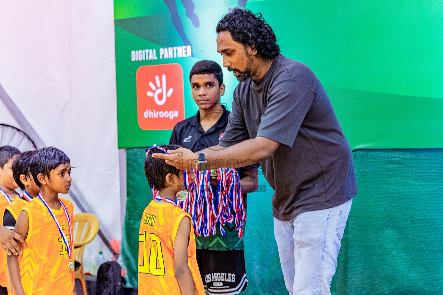 Day 3 of Milo 5 x 5 Junior Challenge 2025 - Basketball tournament held in Basketball Training Center, Male', Maldives on Saturday, 11th October 2025. Photos by: Nausham Waheed, Areef Adam / Images.mv