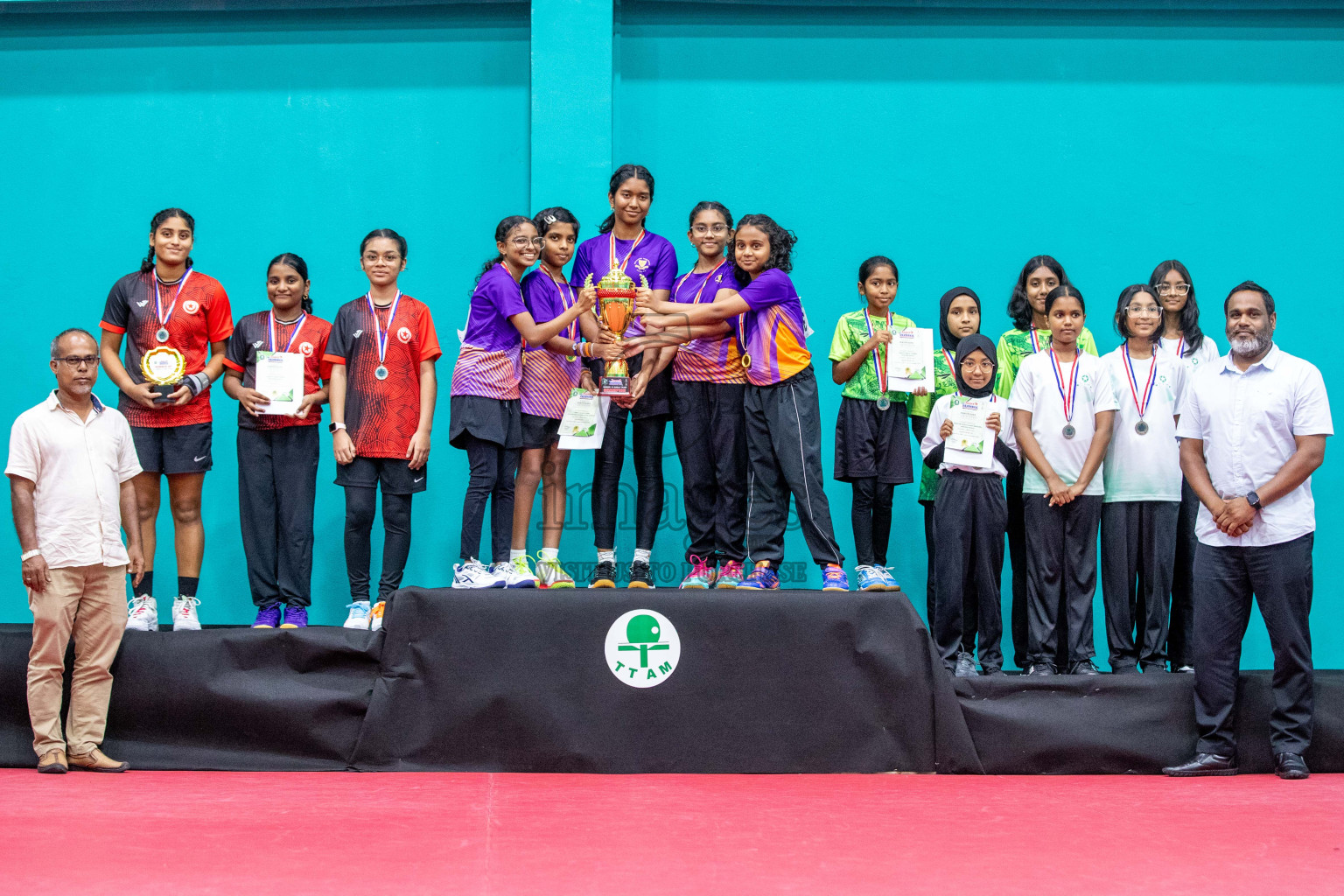 Senior Finals and Awarding ceremony of Interschool Table Tennis Tournament 2024 was held in Male' TT Hall, Male', Maldives on Saturday, 10th August 2024.
Photos: Ismail Thoriq / images.mv