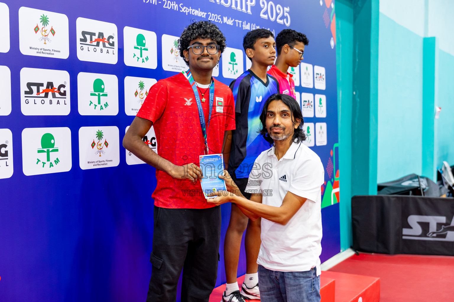 Finals of 30th Table Tennis Association Championship 2025 was held on Saturday, 20th September 2025 in Male' TT Hall, Male', Maldives. Photos: Nausham Waheed / images.mv