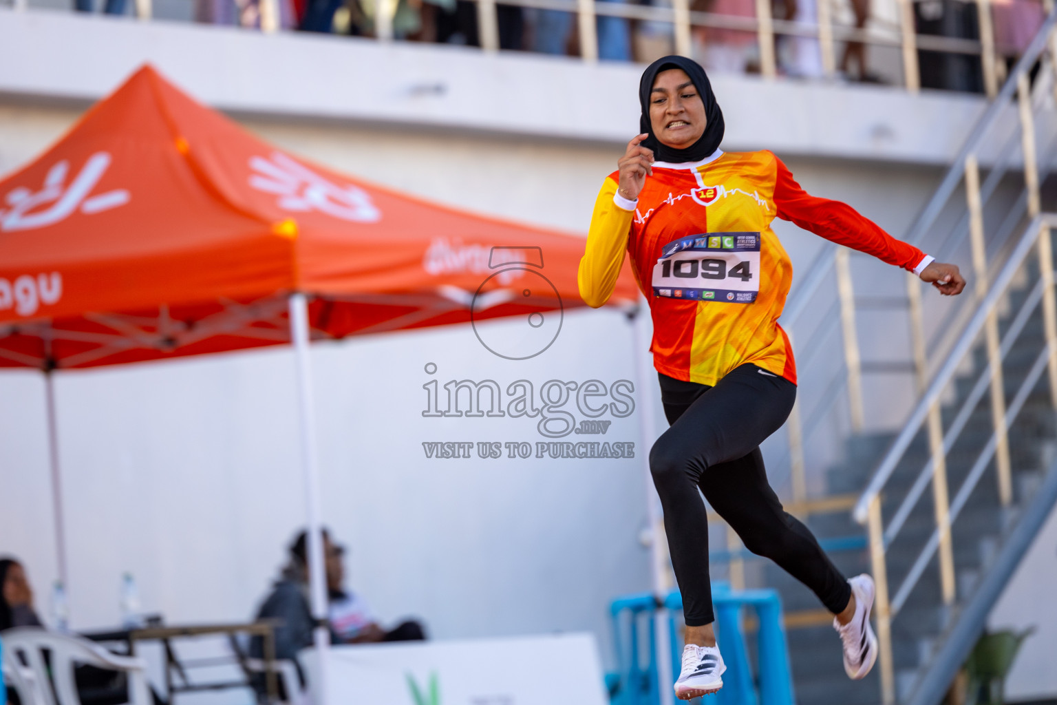 Day 4 of MWSC Interschool Athletics Championships 2024 held in Hulhumale Running Track, Hulhumale, Maldives on Tuesday, 12th November 2024. Photos by: Ismail Thoriq / Images.mv