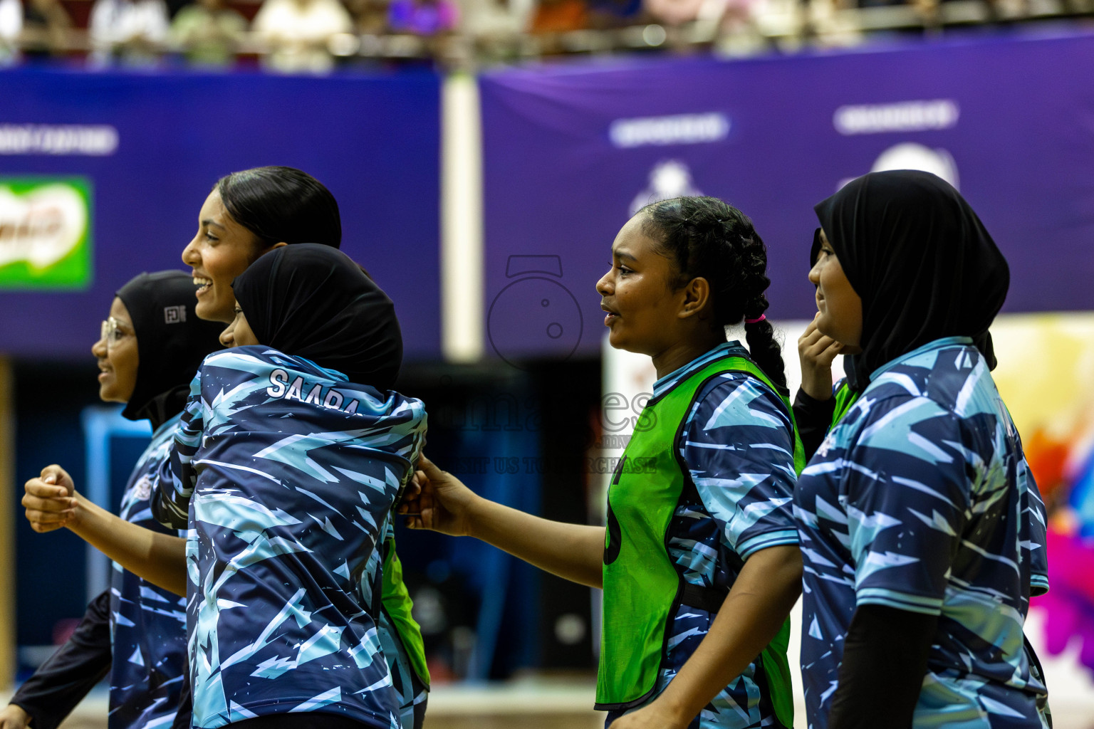 Fionti SC vs Netkids A  in Day 6 of 3rd Netball Junior Championship, held at Social Center on Friday 24th January 2025 . Photos: Shuu Abdul Sattar / images.mv