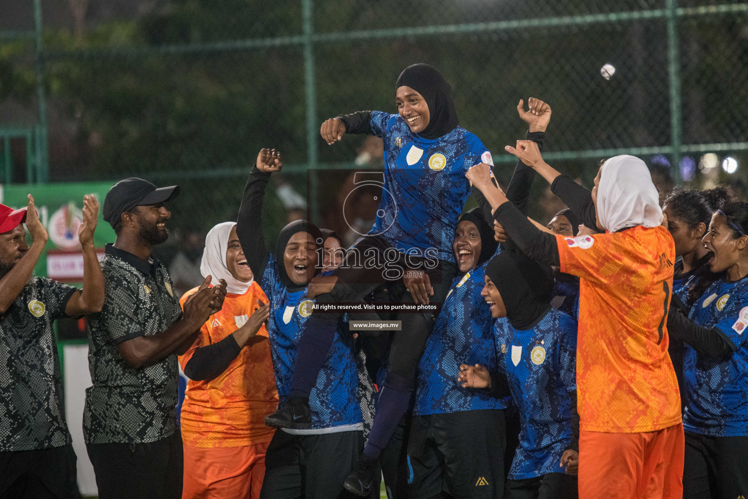 Ports Limited vs WAMCO - in the Finals 18/30 Women's Futsal Fiesta 2021 held in Hulhumale, Maldives on 18 December 2021. Photos by Nausham Waheed & Shuu Abdul Sattar