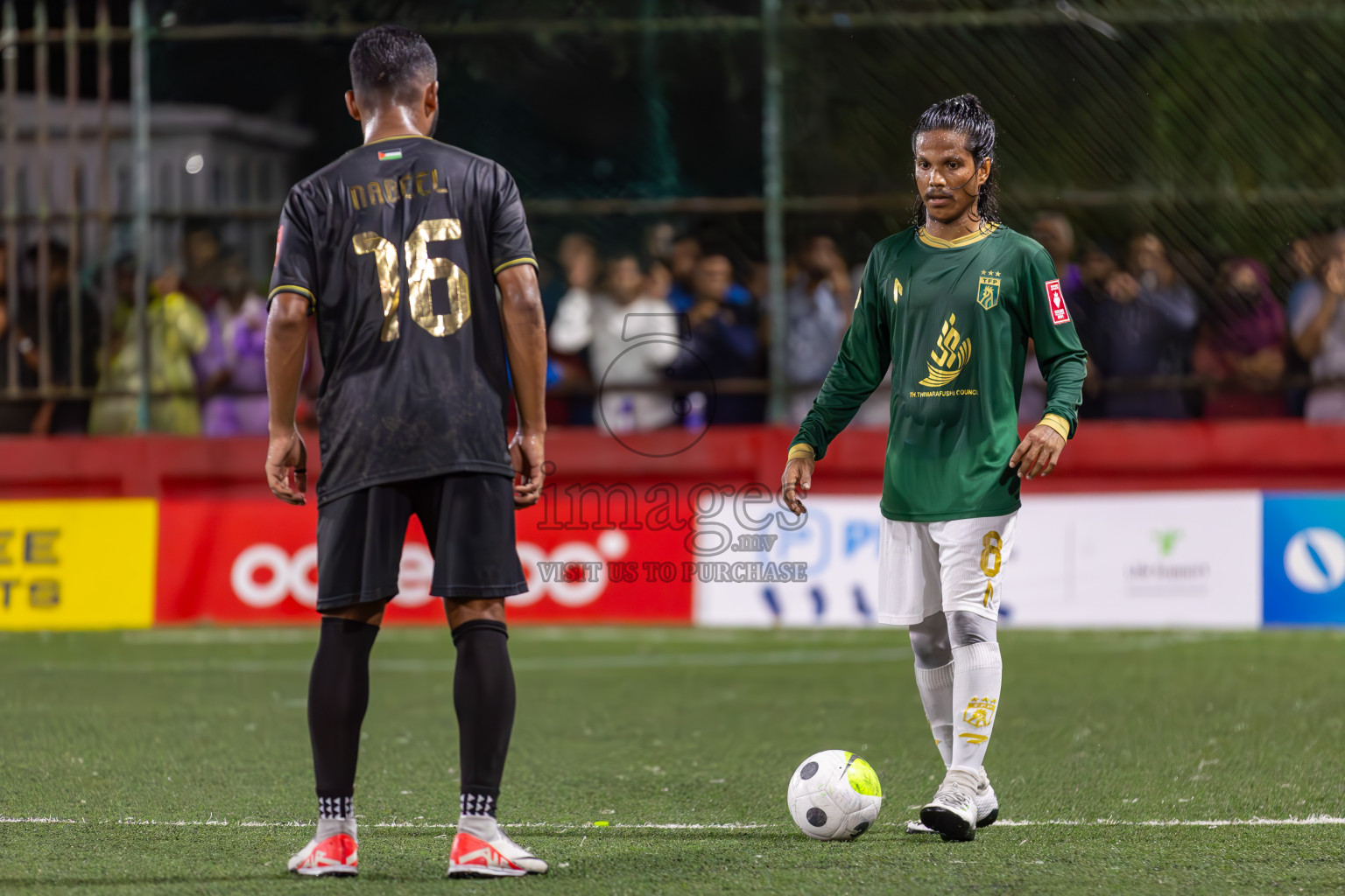 Th Thimarafushi vs HA Utheemu in Round of 16 on Day 40 of Golden Futsal Challenge 2024 which was held on Tuesday, 27th February 2024, in Hulhumale', Maldives Photos: Ismail Thoriq / images.mv