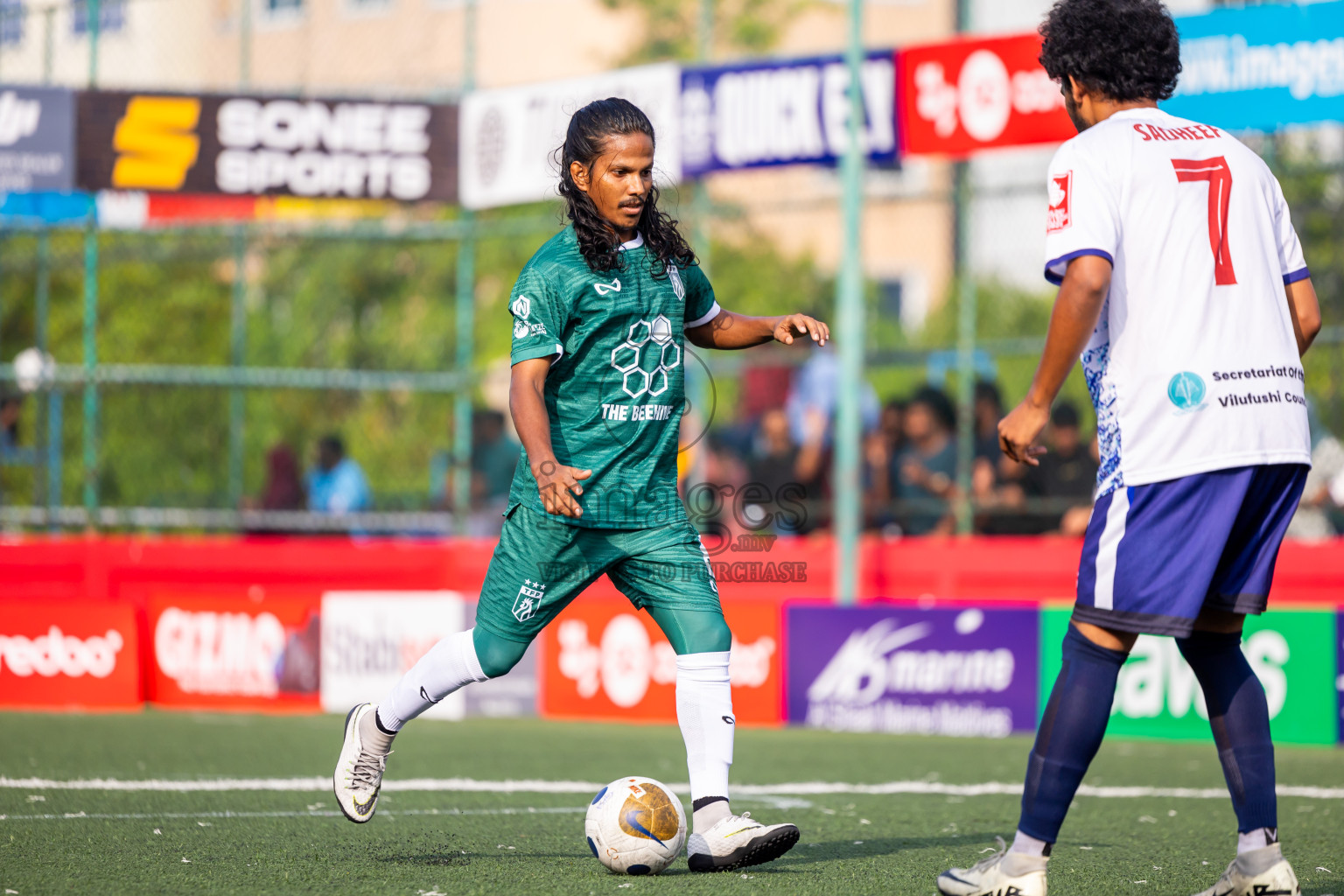 Th Thimarafushi vs Th Vilufushi in Day 14 of Golden Futsal Challenge 2025 was held on Saturday, 18th January 2025, in Hulhumale', Maldives. Photos: Nausham Waheed / images.mv