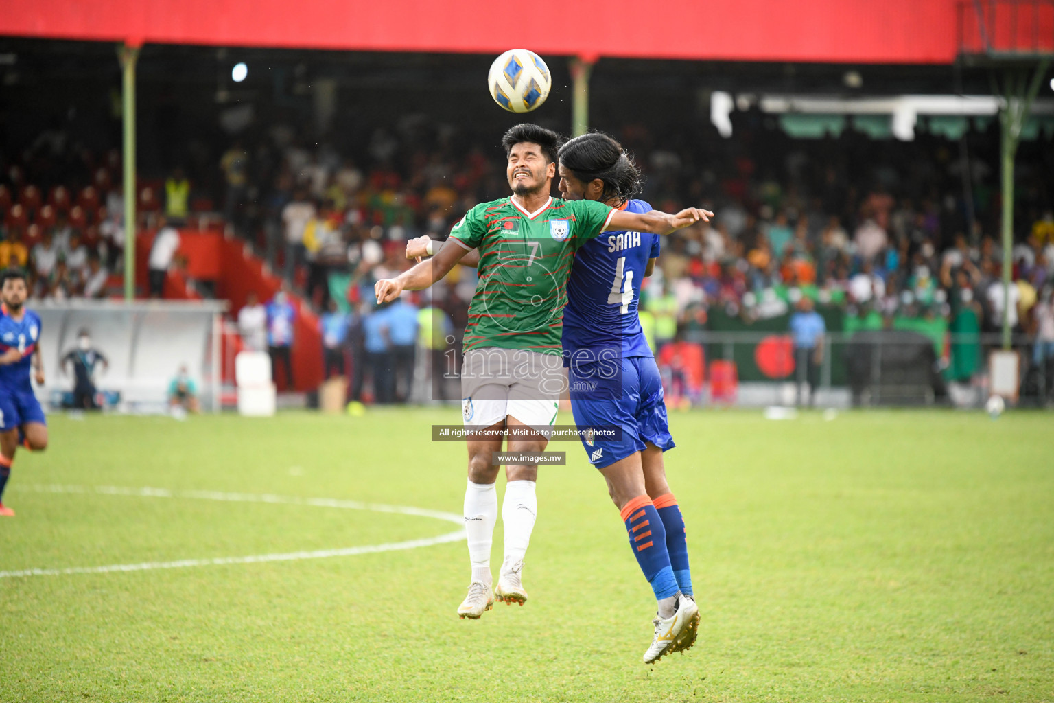 Bangladesh vs India in SAFF Championship 2021 held on 1st October 2021 in Galolhu National Stadium, Male', Maldives