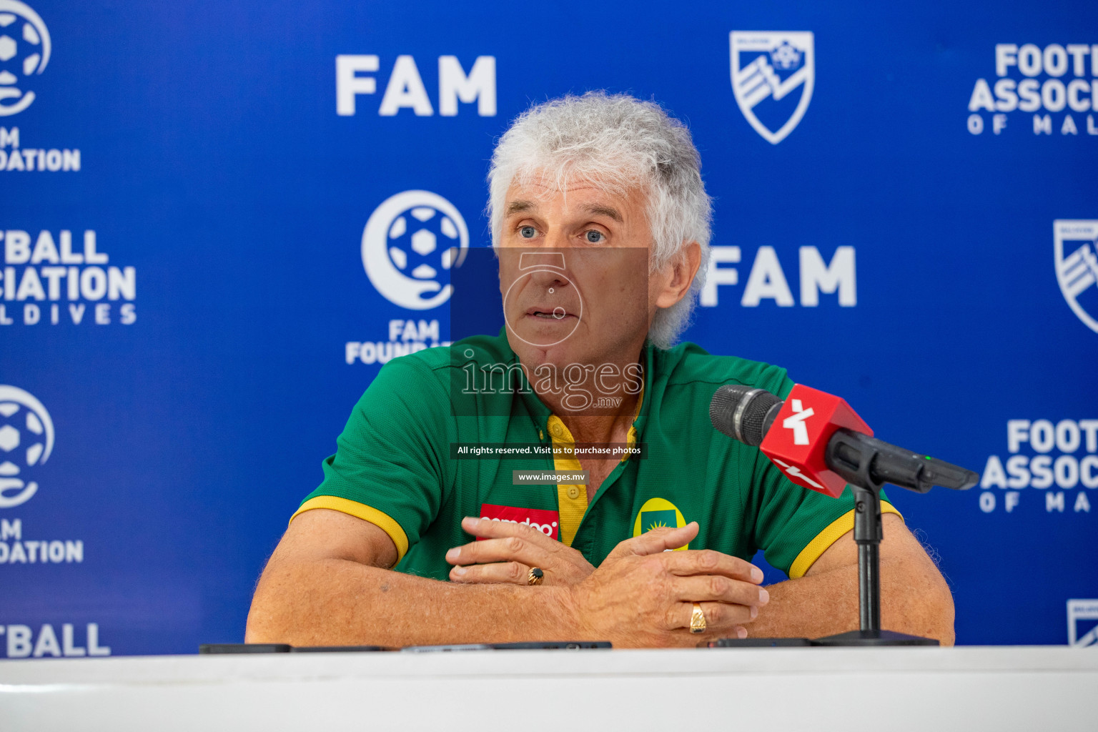 Charity Shield 2023 Pre Match Press Conference held in National Football Stadium, Male', Maldives Photos: Nausham Waheed / Images.mv