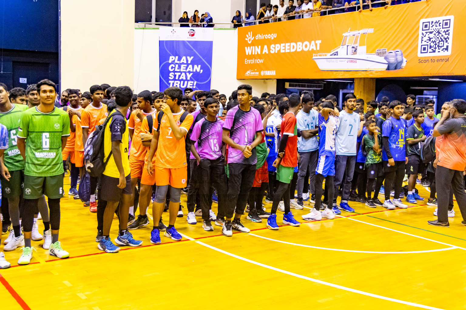 Finals of Interschool Volleyball Tournament 2024 was held in Social Center at Male', Maldives on Friday, 6th December 2024. Photos: Nausham Waheed / images.mv