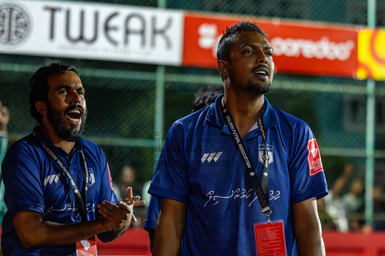 HDh Nolhivaran vs HDh Kumundhoo in Day 13 of Golden Futsal Challenge 2025 was held on Friday, 17th January 2025, in Hulhumale', Maldives 
Photos: Hassan Simah / images.mv