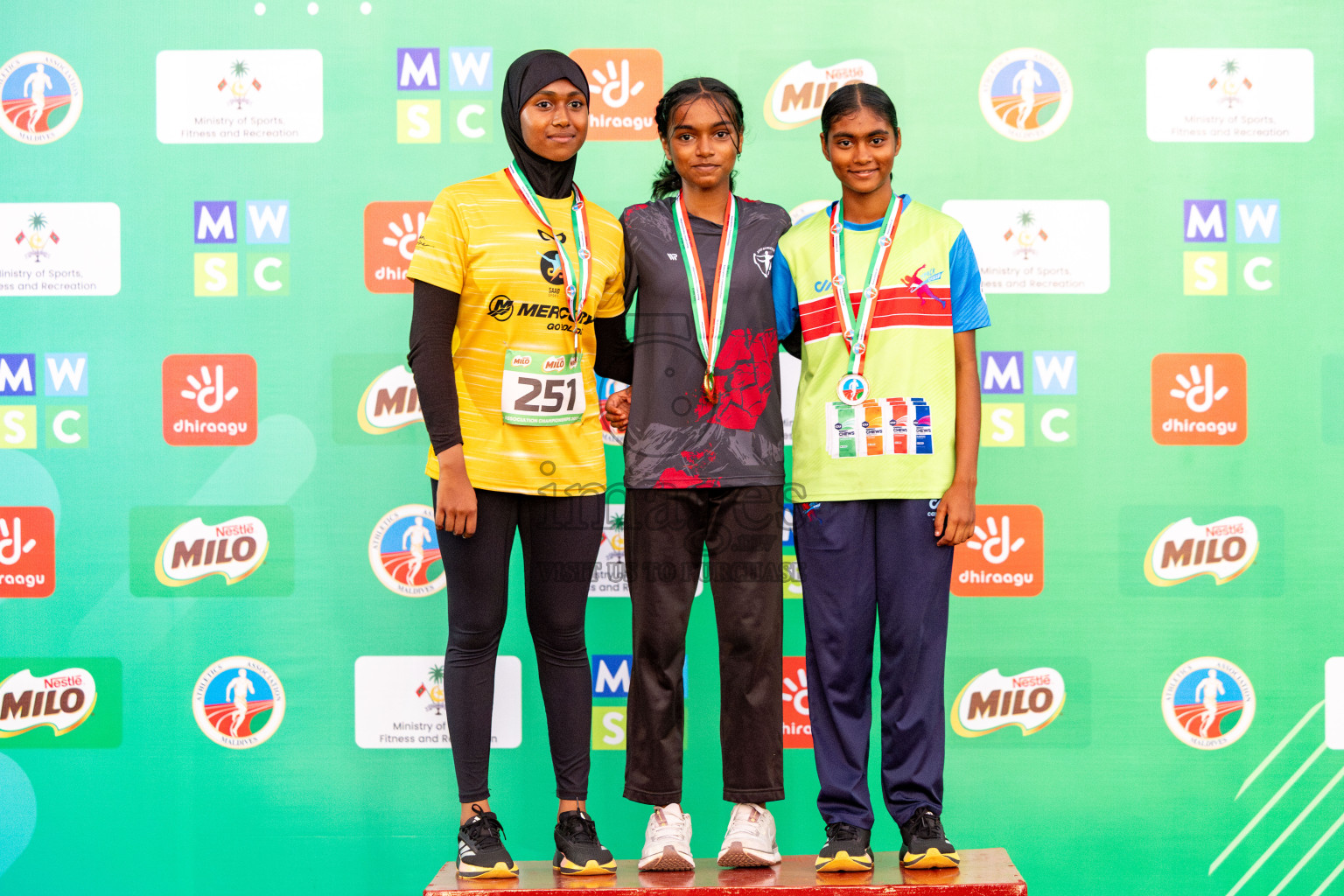 Day 2 of 12th Milo Association Championships was held in Ekuveni Track at Male', Maldives on Friday, 25th April 2025. Photos: Hassan Simah / images.mv