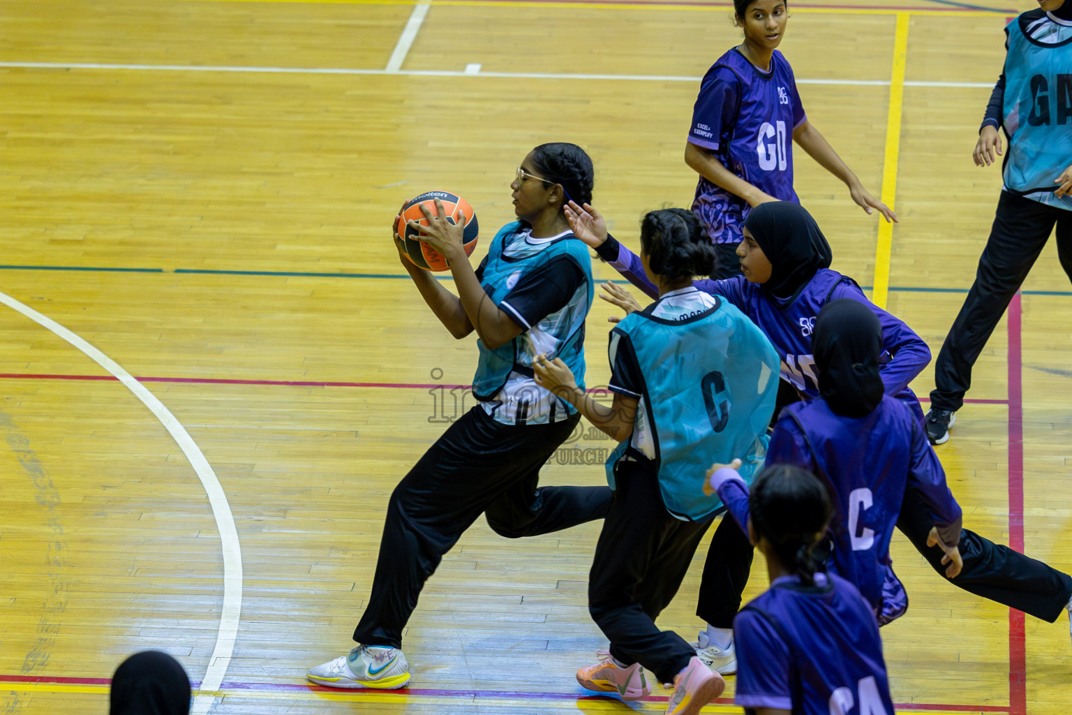 Day 13 of 25th Inter-School Netball Tournament was held in Social Center at Male', Maldives on Saturday, 24th August 2024. Photos: Mohamed Mahfooz Moosa / images.mv