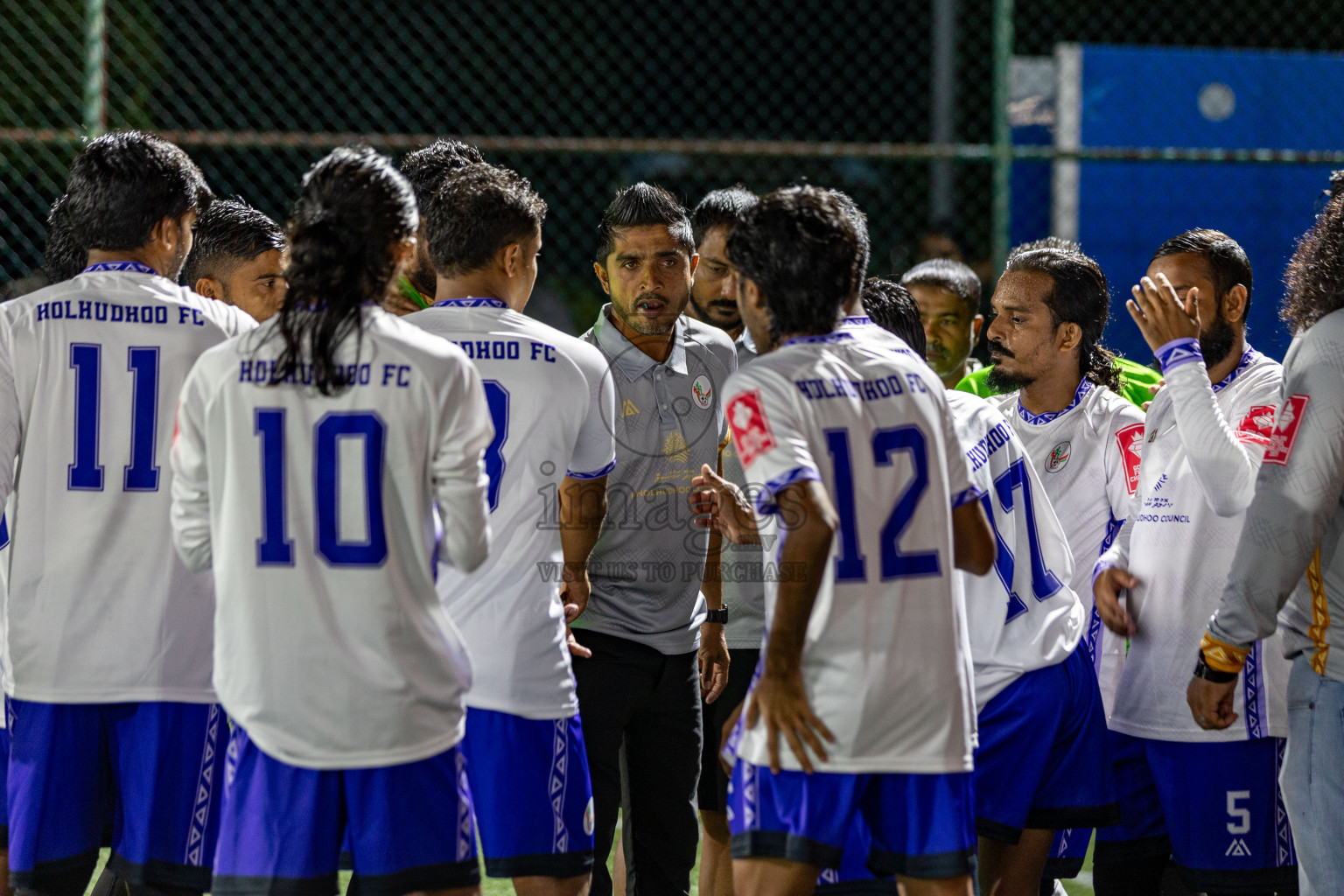 N Holhudhoo vs N Velidhoo in Day 12 of Golden Futsal Challenge 2025 was held on Thursday, 16th January 2025, in Hulhumale', Maldives Photos: Hassan Simah / images.mv