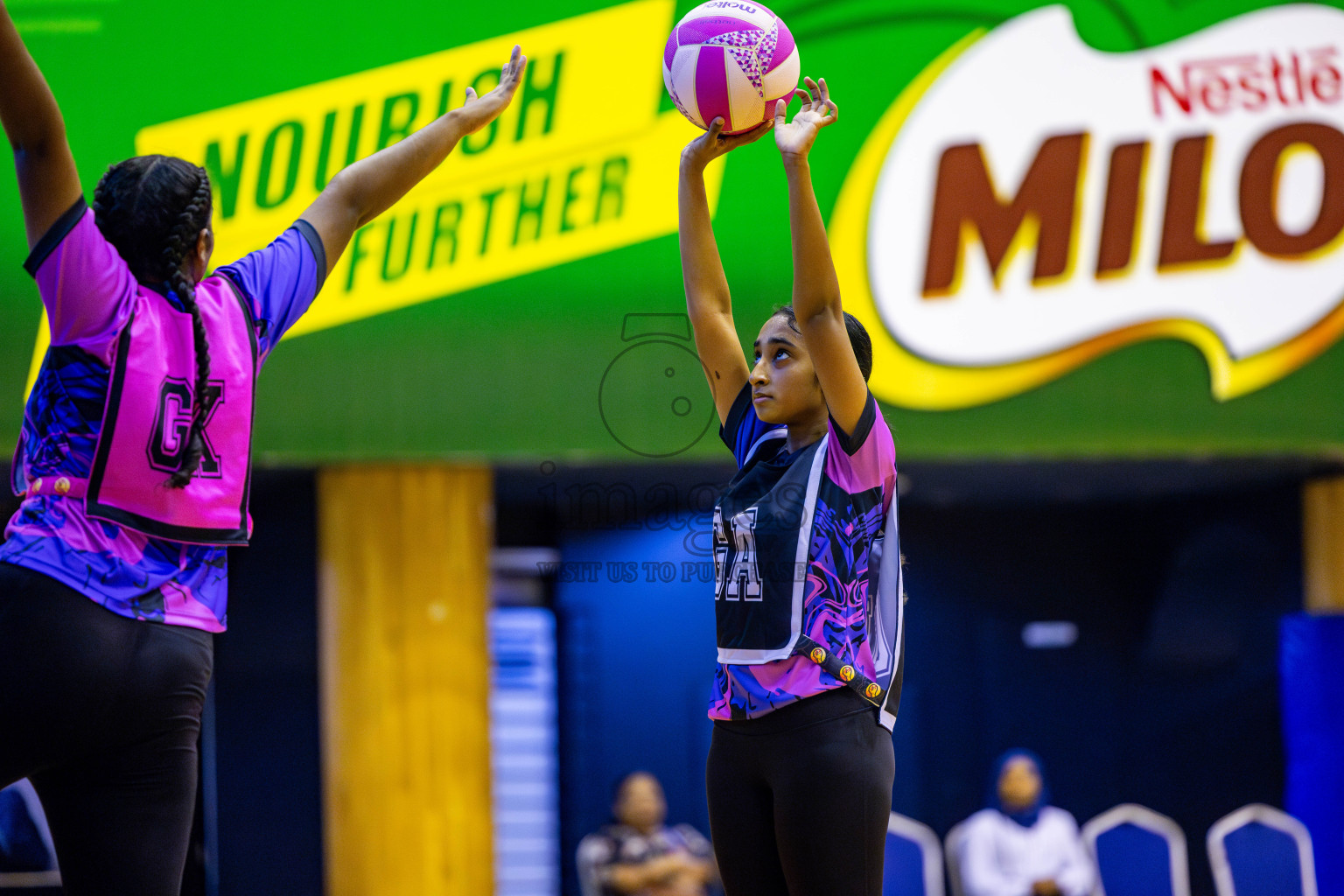 N Sports Academy B vs N Sports Academy A U17 Finals of 3rd Netball Junior Championship, held at Social Center on Saturday, 25th January 2025 . Photos: Nausham Waheed / images.mv
