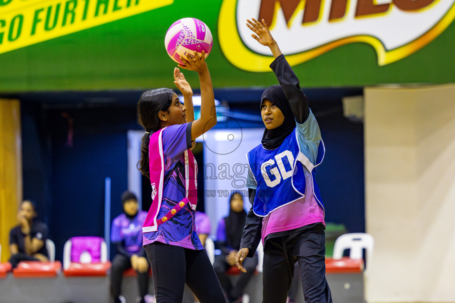 Young Netters B vs N Sports Academy B in Day 3 of 3rd Netball Junior Championship, held at Social Center on Tuesday, 21st January 2025 . Photos: Nausham Waheed / images.mv