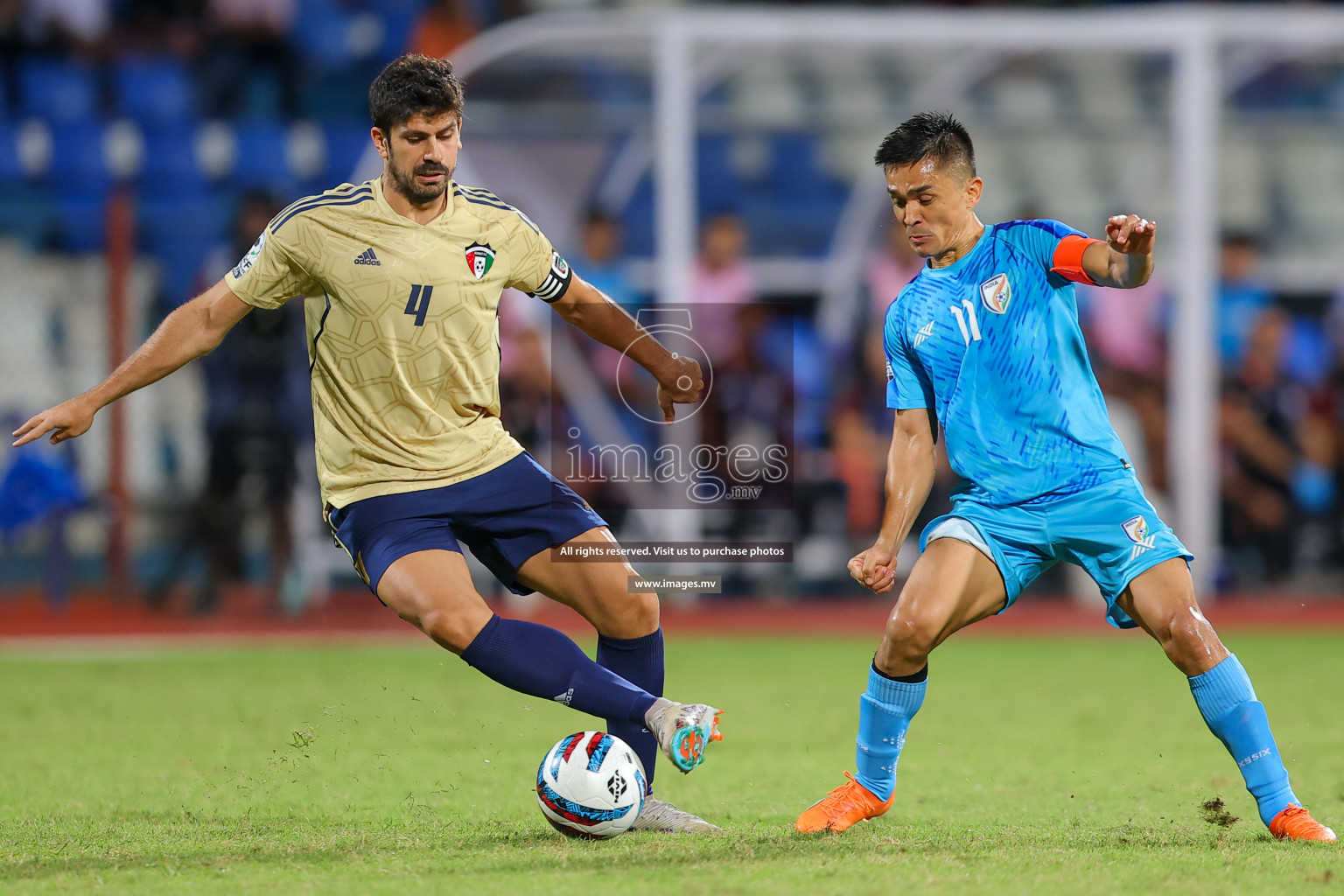 India vs Kuwait in SAFF Championship 2023 held in Sree Kanteerava Stadium, Bengaluru, India, on Tuesday, 27th June 2023. Photos: Nausham Waheed, Hassan Simah / images.mv