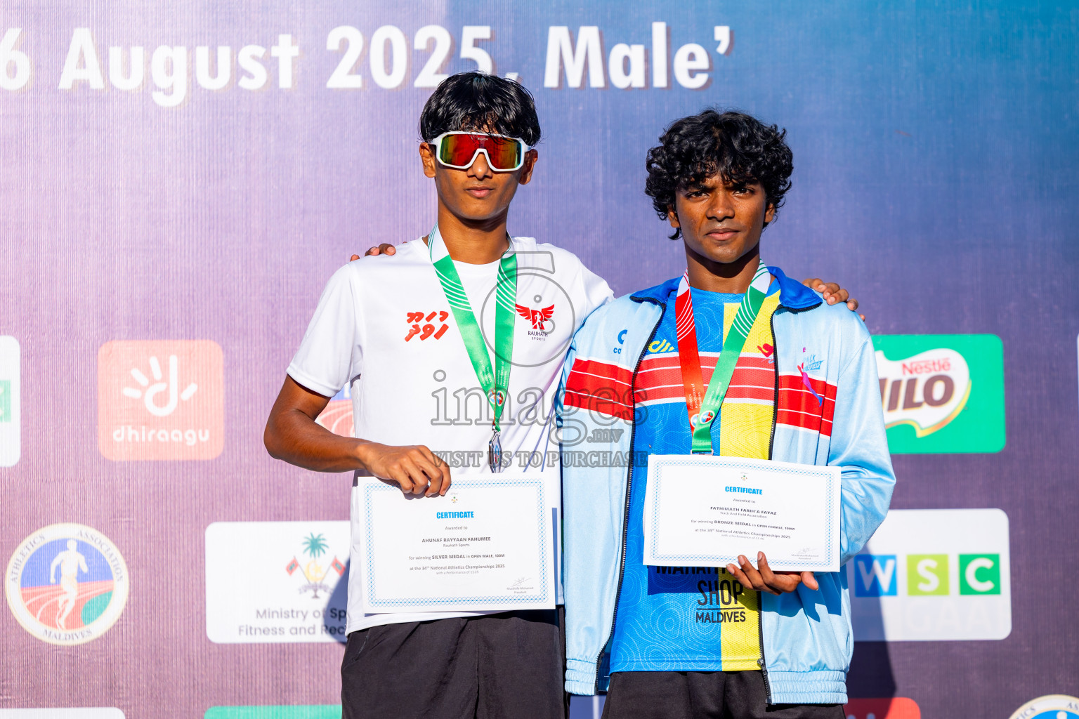 Day 3 of National Athletics Championship 2025 was held at Ekuveni Running Ground in Male', Maldives on Saturday, 16th August 2025. Photos: Nausham Waheed / images.mv