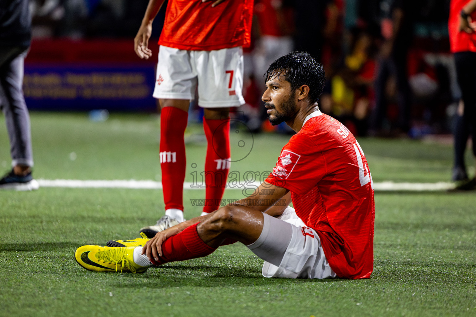 K Maafushi vs K Kaashidhoo in Kaafu Atoll Finals Day 27 of Golden Futsal Challenge 2025 was held on Friday , 31st January 2025, in Hulhumale', Maldives. Photos: Nausham Waheed / images.mv