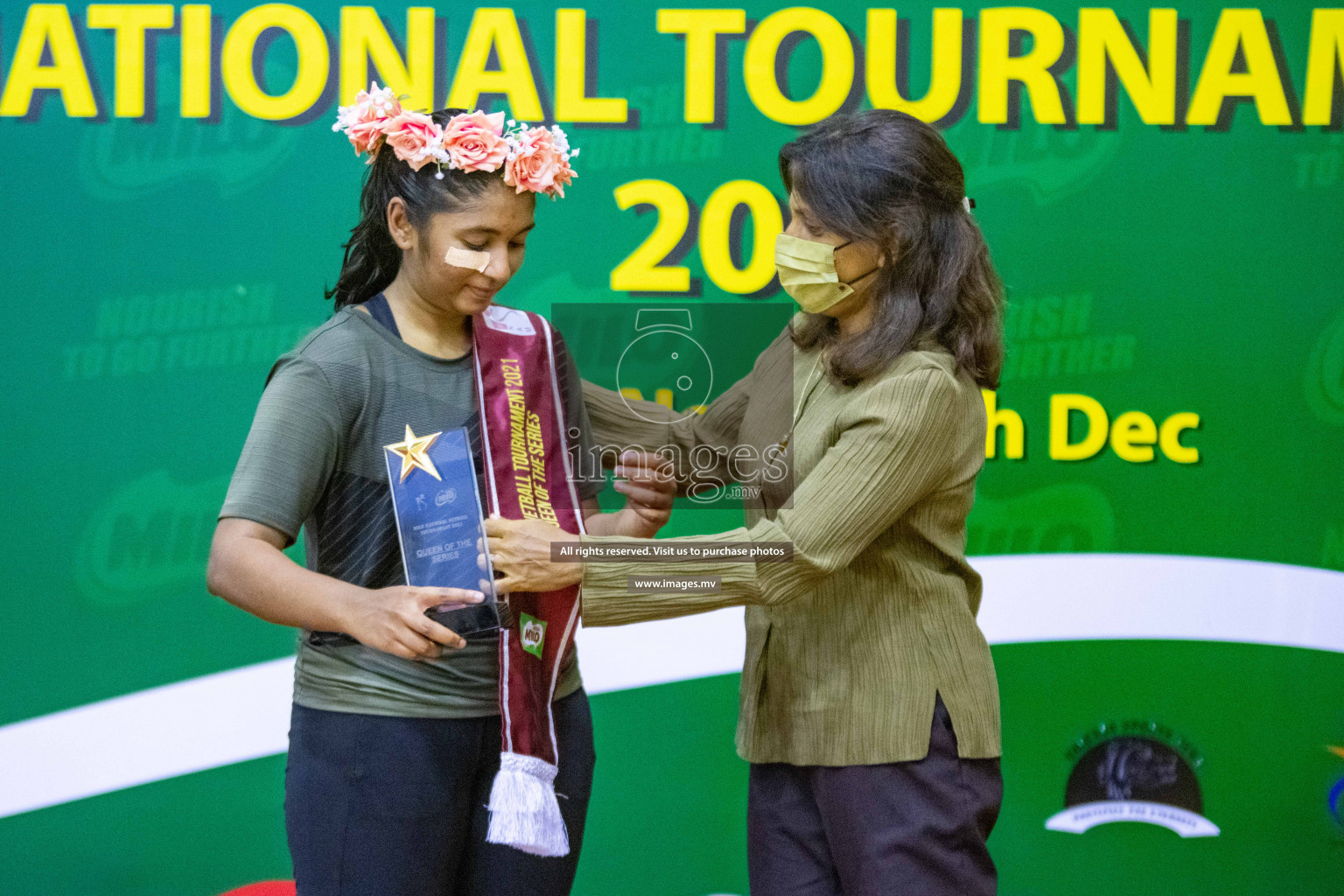 Kulhudhuffushi Youth & R.C vs Club Green Streets in the Finals of Milo National Netball Tournament 2021 (Women's) held on 5th December 2021 in Male', Maldives Photos: Ismail Thoriq / images.mv