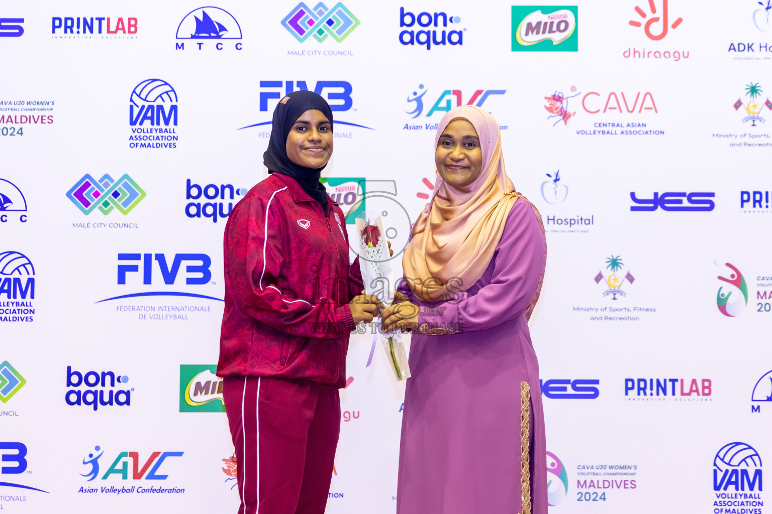 Kyrgyzstan vs Sri Lanka in Final of CAVA U20 Woman's Volleyball Championship 2024 was held in Social Center, Male', Maldives on 23rd July 2024. Photos: Nausham Waheed / images.mv