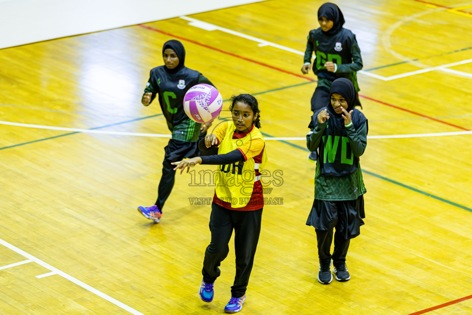 Day 1 of Inter-School Netball Tournament 2025 was held in Social Center Indoor Hall on Saturday, 18th October 2025. Photos: Areef Adam / images.mv