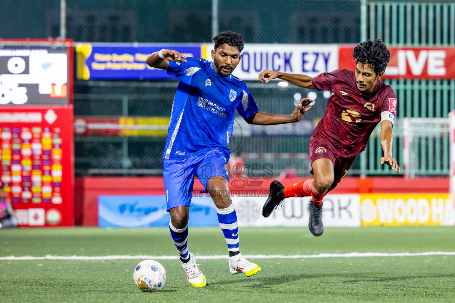 V Keyodhoo vs AA Mathiveri in zone round on Day 32 of Golden Futsal Challenge 2025 was held on Wednesday , 5th February 2025, in Hulhumale', Maldives. Photos: Nausham Waheed / images.mv