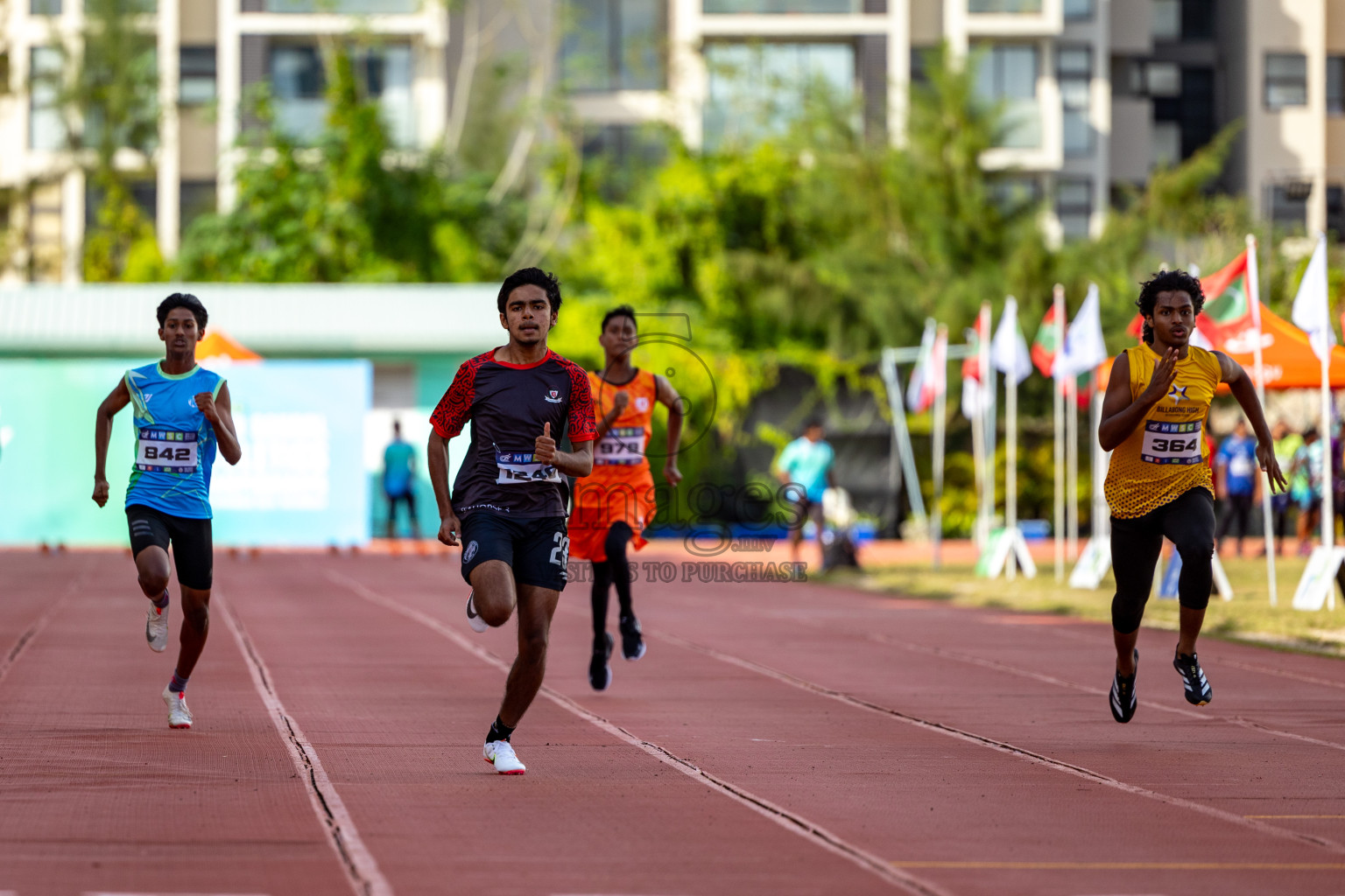 Day 1 of MWSC Interschool Athletics Championships 2024 held in Hulhumale Running Track, Hulhumale, Maldives on Saturday, 9th November 2024. 
Photos by: Hassan Simah / Images.mv