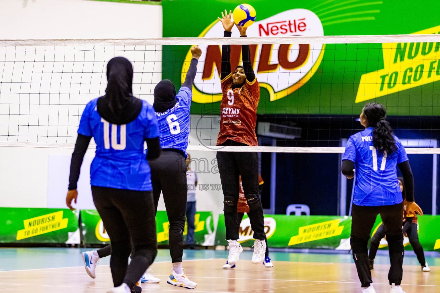 Day 1 of Women's Division of Milo VAM Cup 2024 held in Male', Maldives on Tuesday, 8th July 2024 at Social Center Indoor Hall Photos By: Nausham Waheed / images.mv