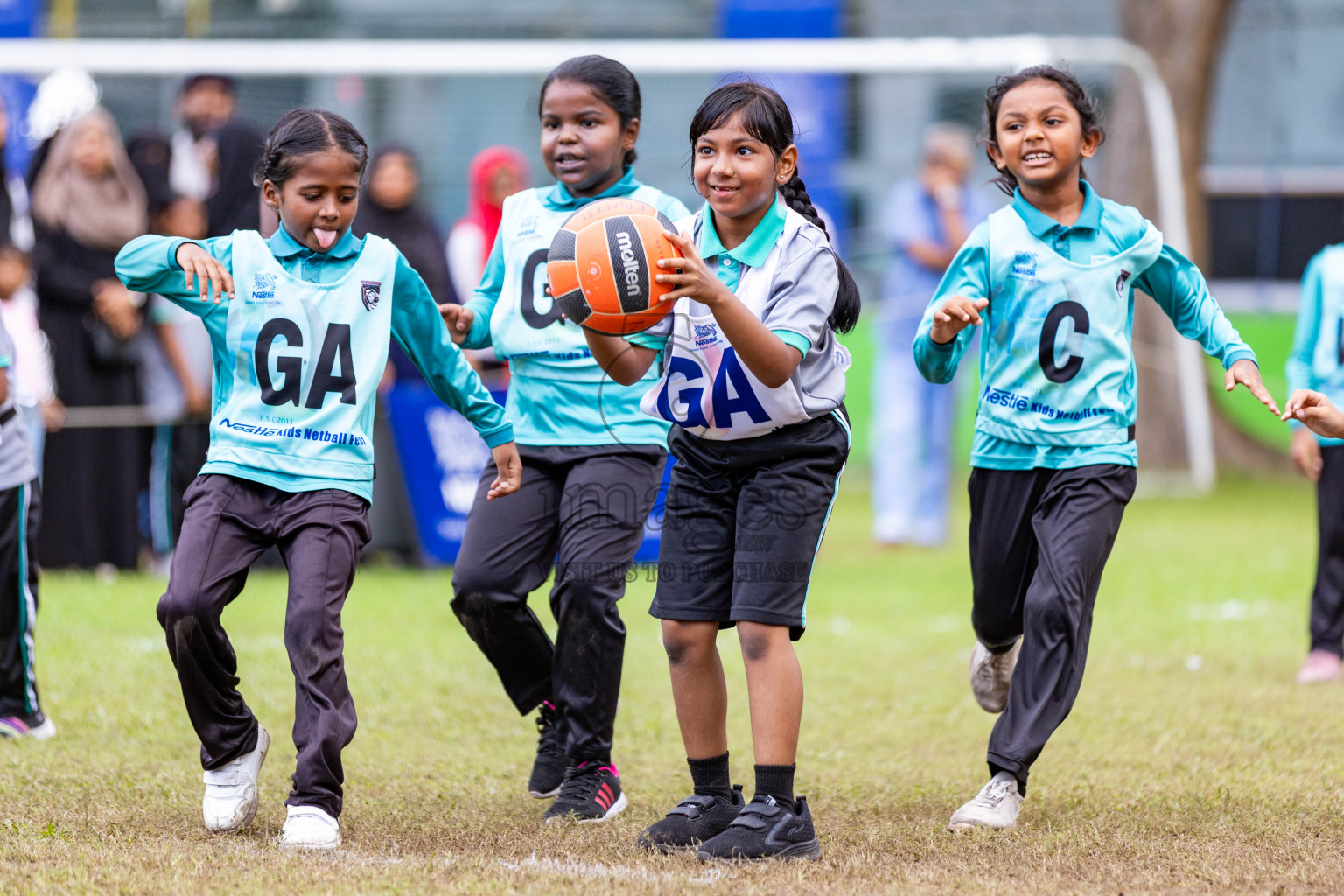 Day 3 of Nestle' Kids Netball Fiesta 2023 held in Henveyru Stadium, Male', Maldives on Saturday, 2nd December 2023. Photos by Nausham Waheed / Images.mv