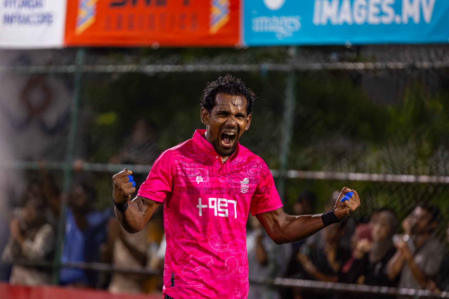 F Bilehdhoo vs AA Mathiveri in Round of 16 on Day 40 of Golden Futsal Challenge 2024 which was held on Tuesday, 27th February 2024, in Hulhumale', Maldives Photos: Ismail Thoriq / images.mv