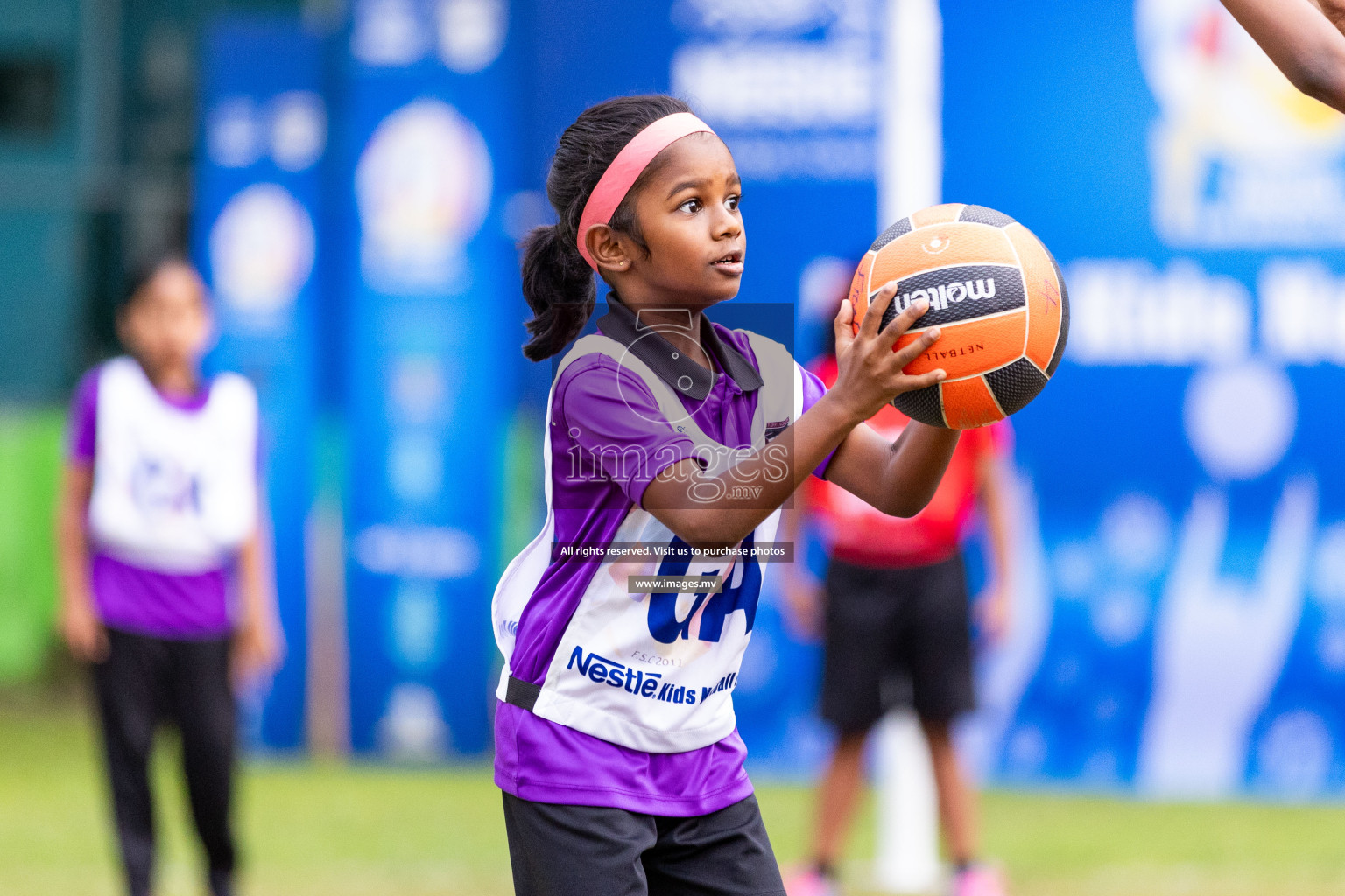 Day 2 of Nestle' Kids Netball Fiesta 2023 held in Henveyru Stadium, Male', Maldives on Thursday, 1st December 2023. Photos by Nausham Waheed / Images.mv