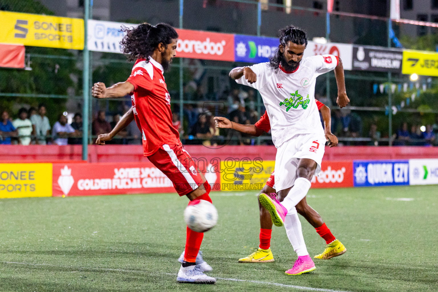 Th. Vilufushi  VS  Th. Gaadhiffushi in Day 20 of Golden Futsal Challenge 2024 was held on Saturday , 3rd February 2024 in Hulhumale', Maldives Photos: Nausham Waheed / images.mv