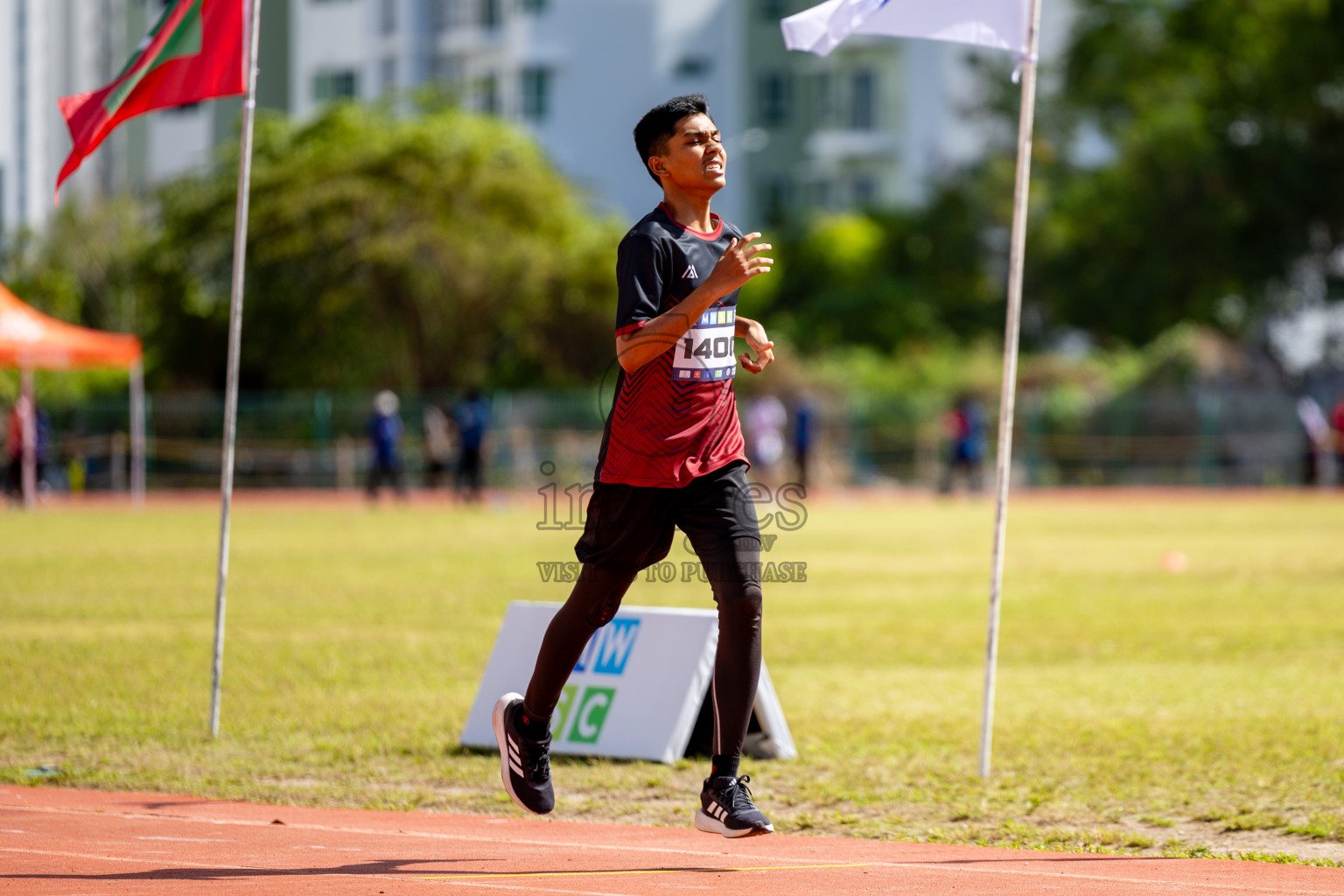 Day 2 of MWSC Interschool Athletics Championships 2024 held in Hulhumale Running Track, Hulhumale, Maldives on Sunday, 10th November 2024. 
Photos by:  Hassan Simah / Images.mv