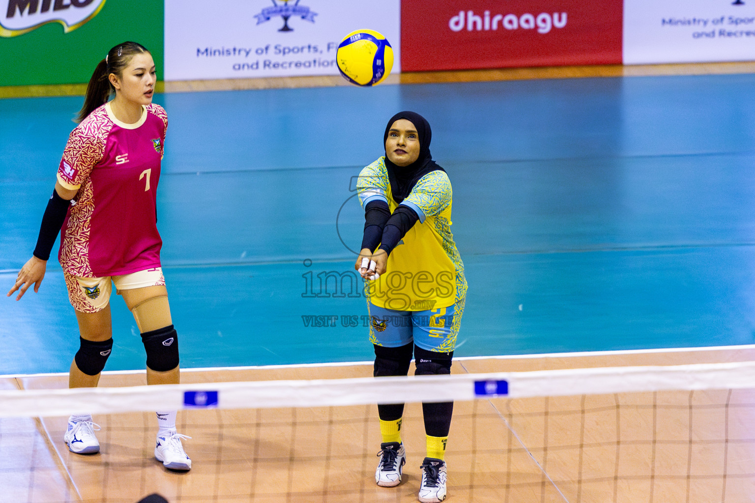 Club WAMCO vs City Friends Club in Day 6 of Women's Division of VAM Cup 2025 held in Male', Maldives on Monday, 14th April 2025 at Social Center Indoor Hall Photos By: Nausham Waheed / images.mv