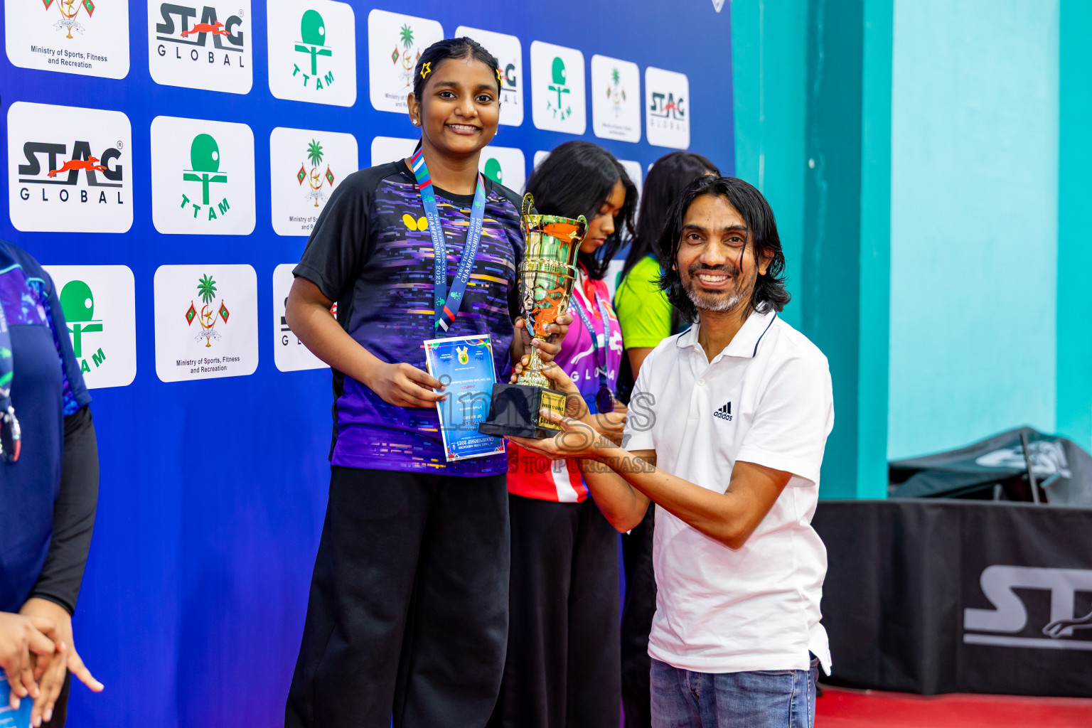 Finals of 30th Table Tennis Association Championship 2025 was held on Saturday, 20th September 2025 in Male' TT Hall, Male', Maldives. Photos: Nausham Waheed / images.mv