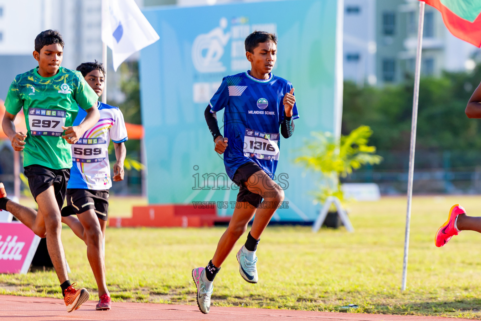 Day 4 of MWSC Interschool Athletics Championships 2024 held in Hulhumale Running Track, Hulhumale, Maldives on Tuesday, 12th November 2024. Photos by: Nausham Waheed / Images.mv