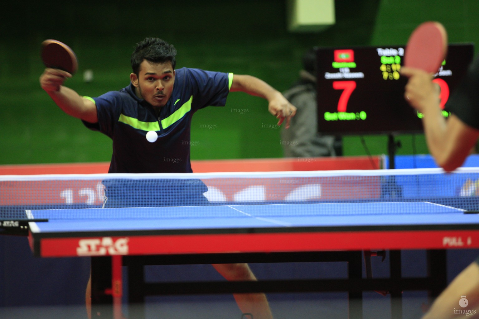 Day 3 of Maldives Table Tennis team events in the South Asian Games in Shillong, India(Images.mv Photo: Mohamed Ahsan)