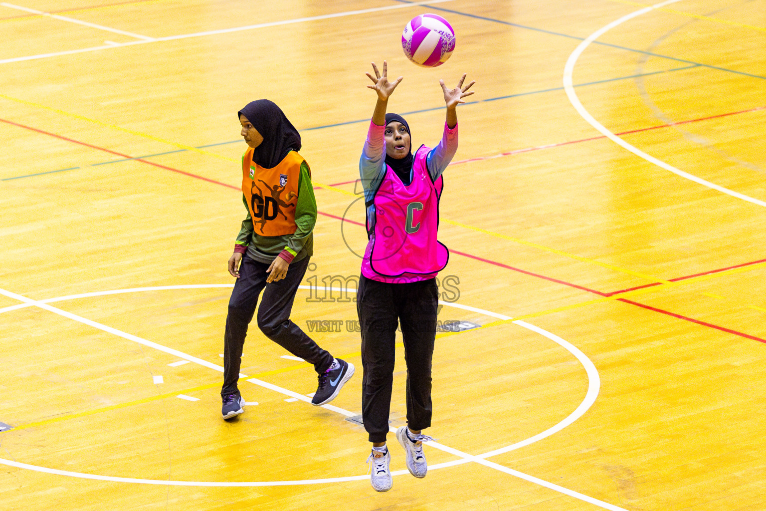 Fiontti A Team vs Young Netters A in Day 2 of 3rd Junior Championship - Netball association of Maldives, held at Social Center on Monday 20th January 2025 . Photos by Nausham Waheed