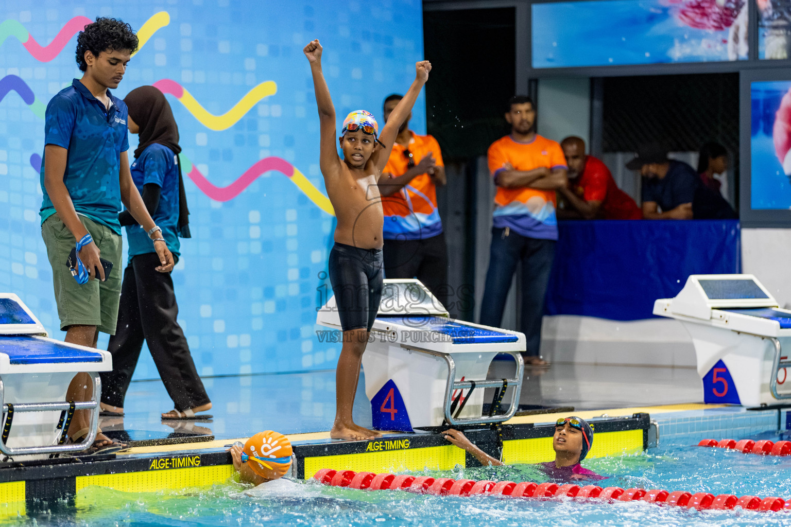 Day 4 of BML 6th National Kids Swimming Kids Festival 2025 held in Hulhumale', Maldives on Thursday, 6th November 2024. Photos: Hassan Simah / images.mv