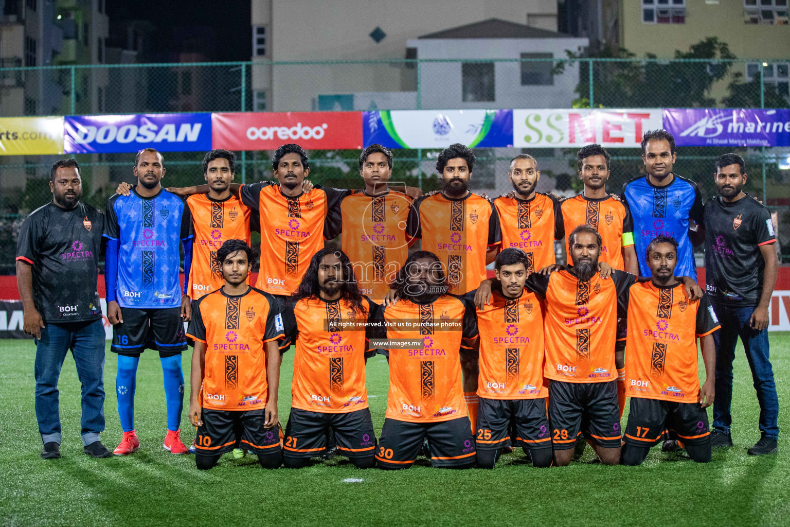 ADh. Hangnaameedhoo vs ADh. Dhagethi in Day 7 of Golden Futsal Challenge 2023 on 11 February 2023 in Hulhumale, Male, Maldives