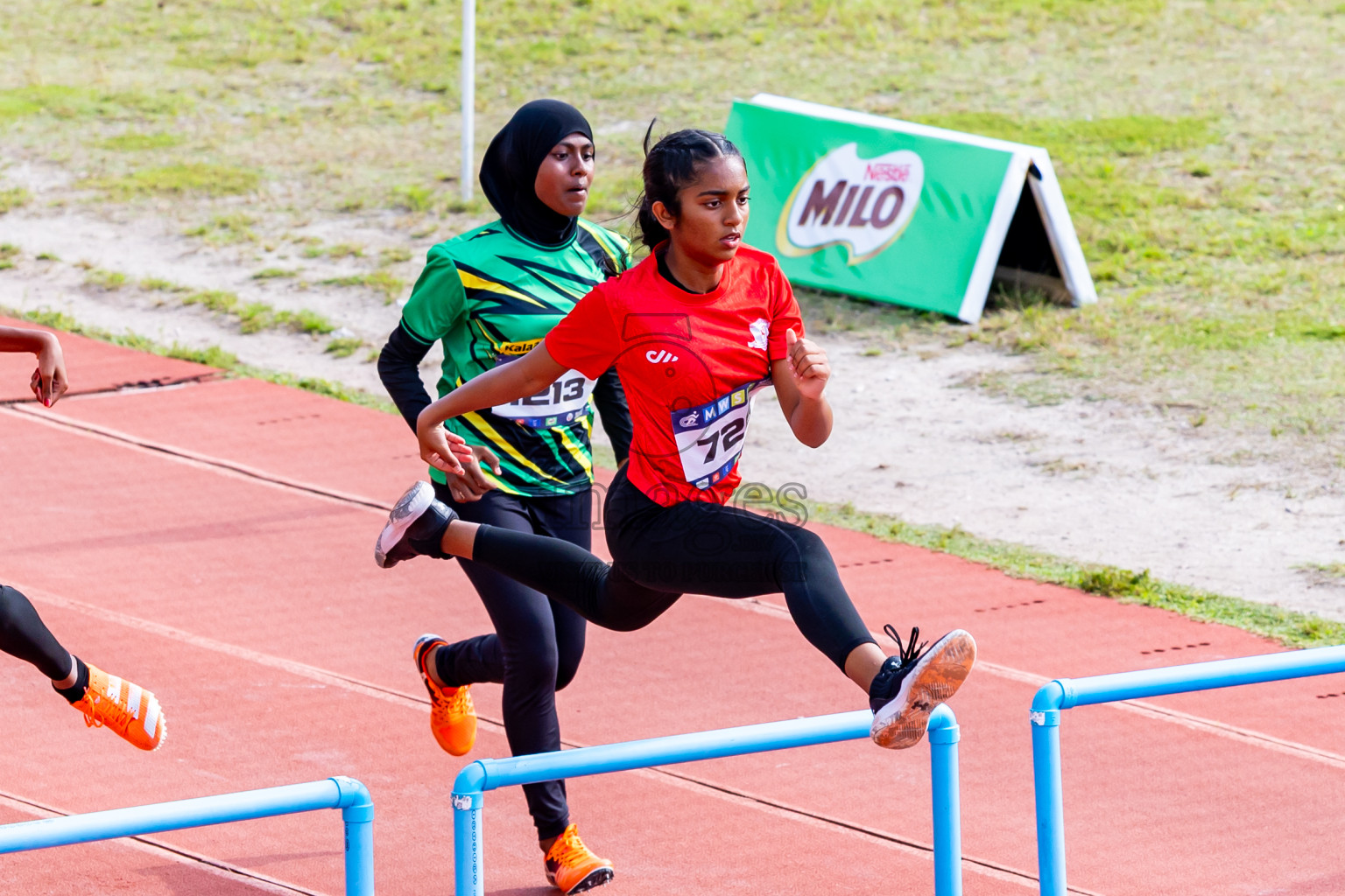 Day 5 of MWSC Interschool Athletics Championships 2024 held in Hulhumale Running Track, Hulhumale, Maldives on Wednesday, 13th November 2024. Photos by: Nausham Waheed / Images.mv