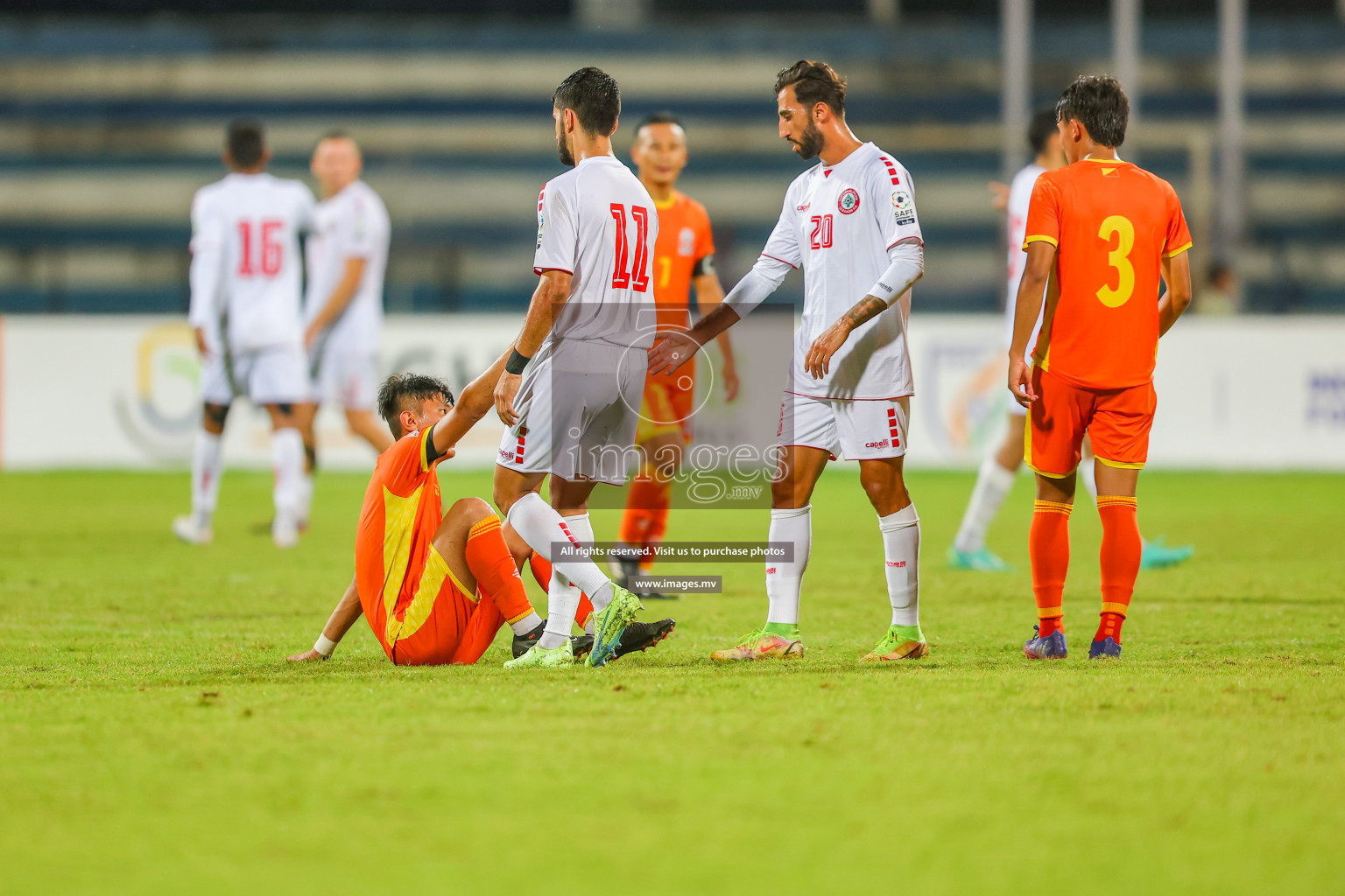 Bhutan vs Lebanon in SAFF Championship 2023 held in Sree Kanteerava Stadium, Bengaluru, India, on Sunday, 25th June 2023. Photos: Nausham Waheed, Hassan Simah / images.mv