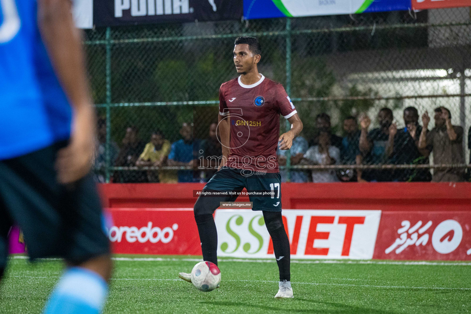 R. Alifushi vs R. Innamaadhoo in Day 7 of Golden Futsal Challenge 2023 on 11 February 2023 in Hulhumale, Male, Maldives