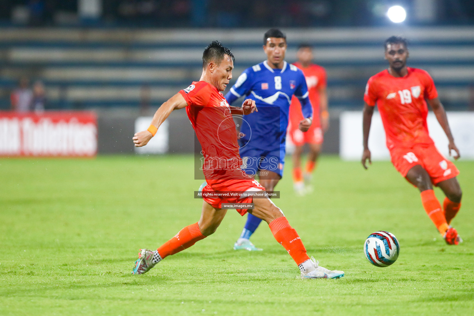 Nepal vs India in SAFF Championship 2023 held in Sree Kanteerava Stadium, Bengaluru, India, on Saturday, 24th June 2023. Photos: Hassan Simah / images.mv