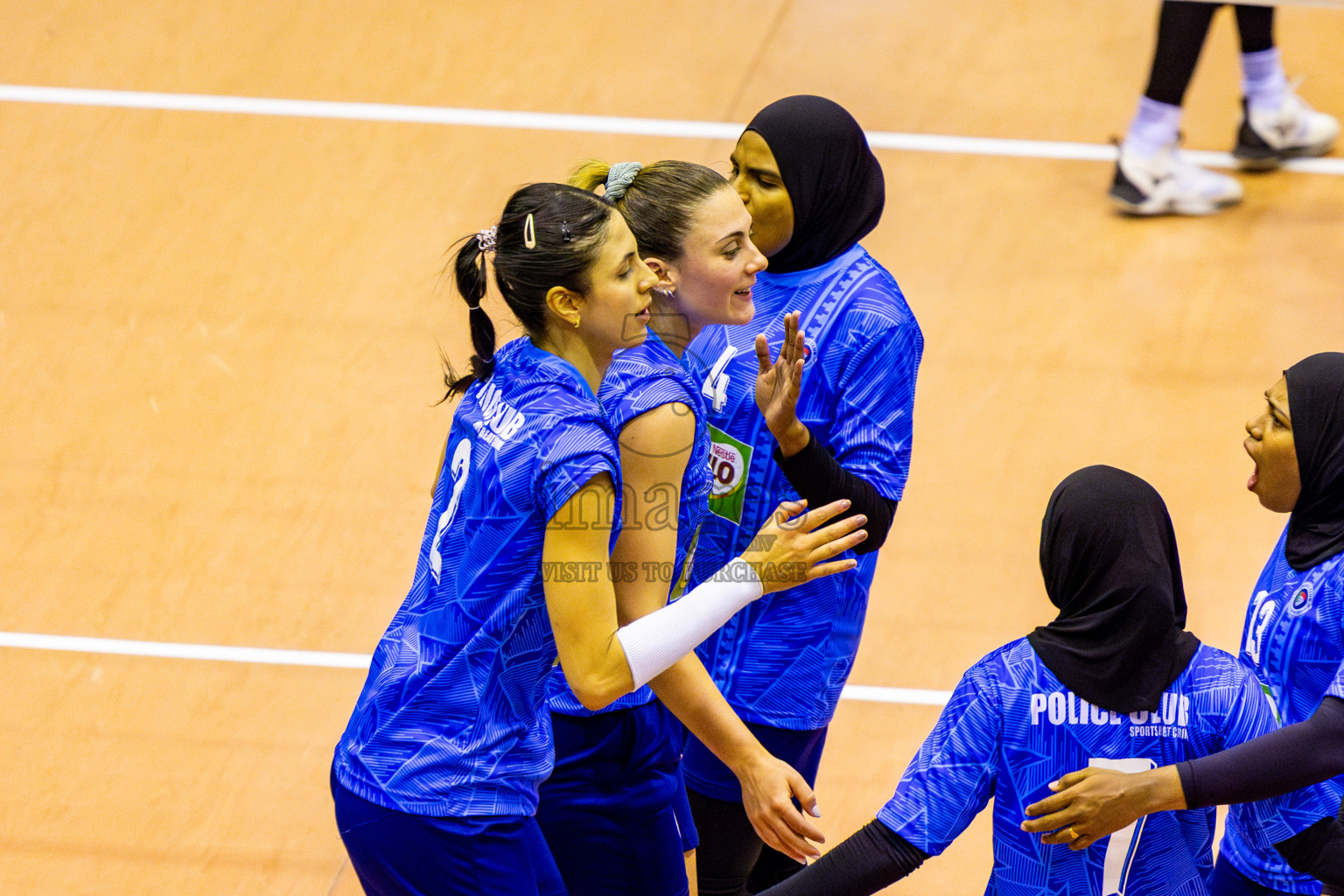 Police Club vs Huraa Community Club in Day 6 of Women's Division of VAM Cup 2025 held in Male', Maldives on Monday, 14th April 2025 at Social Center Indoor Hall Photos By: Nausham Waheed / images.mv