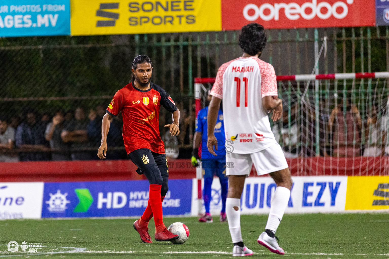 L Maavah vs L Gan in Day 7 of Golden Futsal Challenge 2024 was held on Saturday, 20th January 2024, in Hulhumale', Maldives Photos: Ismail Thoriq / images.mv