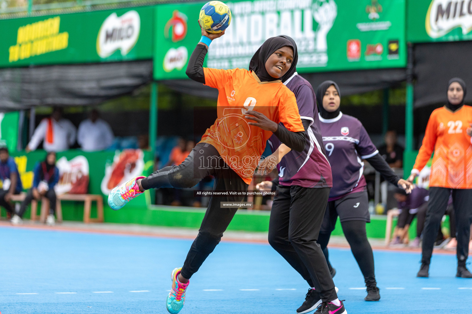 Day 5 of 7th Inter-Office/Company Handball Tournament 2023, held in Handball ground, Male', Maldives on Tuesday, 19th September 2023 Photos: Nausham Waheed/ Images.mv