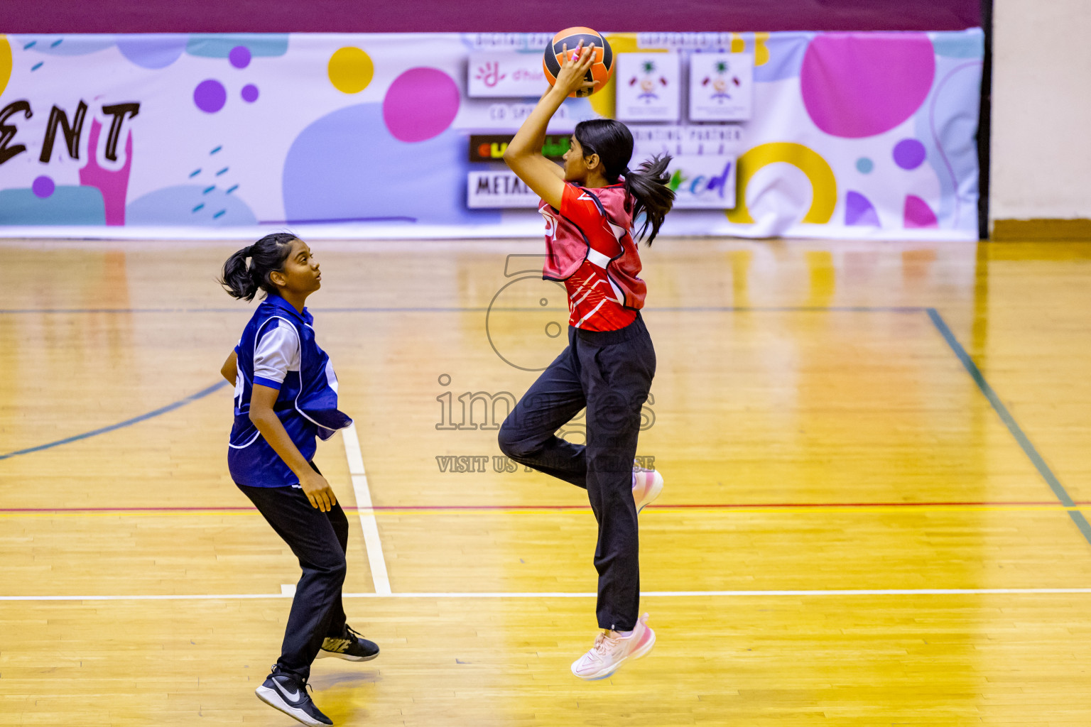 Day 8 of 25th Inter-School Netball Tournament was held in Social Center at Male', Maldives on Sunday, 18th August 2024. Photos: Nausham Waheed / images.mv